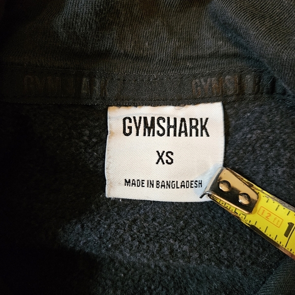 Gymshark Crest Men's Black Hoodie Sweatshirt Size XS Logo Athleisure Long Sleeve - Picture 3 of 8